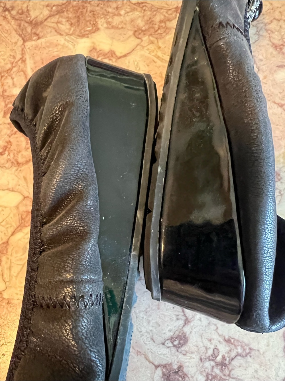 Lindsay Phillips Linda Wedge Size 9 Black Interchangeable Snaps - Picture 3 of 3